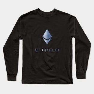 Ethereum (ETH) Logo - Metallic Long Sleeve T-Shirt